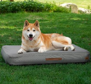 Outdoor Inflatable Dog Bed for Small Dogs, Winter Outdoor Travel Dogs Met with Removeable Cover (size: L-36x27 inch)