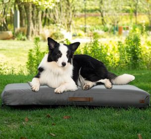 Outdoor Inflatable Dog Bed for Small Dogs, Winter Outdoor Travel Dogs Met with Removeable Cover (size: XL-41x28 inch)