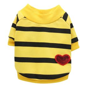 Jarre Aero Bull Pug Puppy Clothes Teddy Milk Cat Pet Spring And Summer Thin Small Dog Puppy (Option: Yellow-XL)